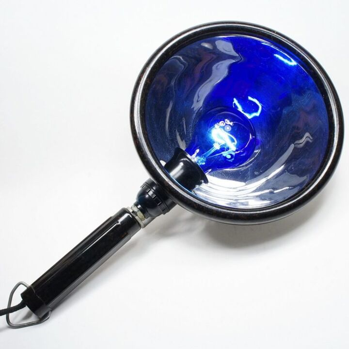 Blue prostate heating lamp